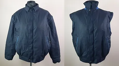 Vintage Mammut Bomber Jacket Men's Size XL Detachable Sleeves Vest Made Denmark • $39.92