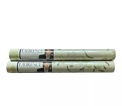 Laurence Llewelyn-Bowen Wallpaper Taffetia Spring Green X 2 Rolls - New & Sealed • £19.99