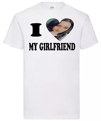 Personalised I Love My Girlfriend T-Shirt Mens Womens Ladies Tee Top Custom • £11.99