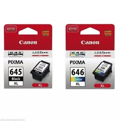 2 Canon Genuine Inks PG645XL CL646XL PG645 CL646 High Yield LARGE MG2460 TS3060# • $48.93