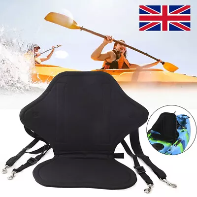 Kayak Seat Adjustable Padded Canoe Back Sit On Kayak Seat Canoe Backrest Cushion • £12.78