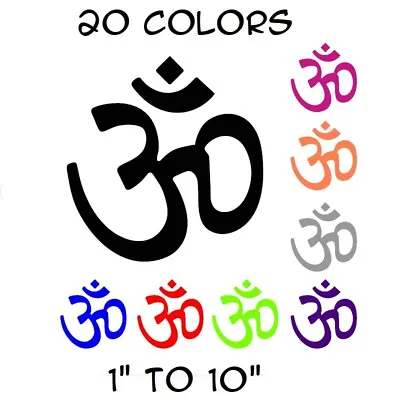 Aum Om Sticker Vinyl Decal - Spiritual Yoga Symbol Hindu Buddha Wall Car Window • $1.89