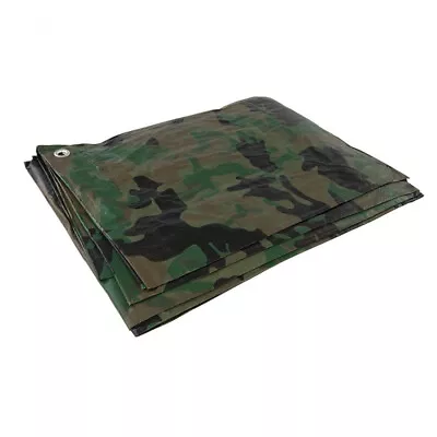 Heavy Duty Camo Waterproof Tarpaulin Cover Ground Sheet Camouflage • £7.99