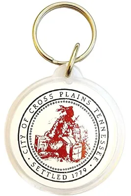 $14 • Buy City Of Cross Plains TN Keychain Municipal Logo Souvenir Keyring Plastic Keytag
