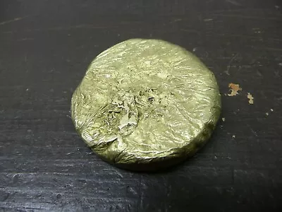 Metal Worx Hand Poured Brass Rustic Style Paperweight 1.5  Diameter 2 3/8 Oz • $9.95