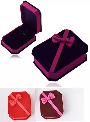 Deluxe Butterfly VELVET Necklace Pendant Earrings Presentation Jewelry Gift Box • $7.95