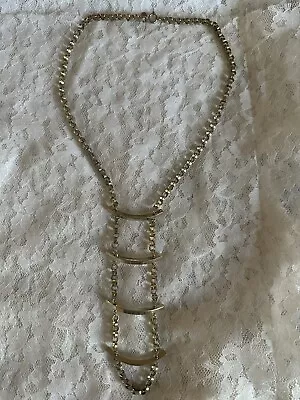 Vintage 17” Long Chain Link Signed Hobe Rare Unique Necklace Jewelry • $125