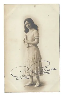 Vintage RP Postcard Musical Hall Entertainer - Girtie Gitana Signed. Unposted • £4