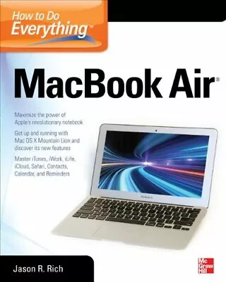 How To Do Everything MacBook Air By Jason Rich • $12.54