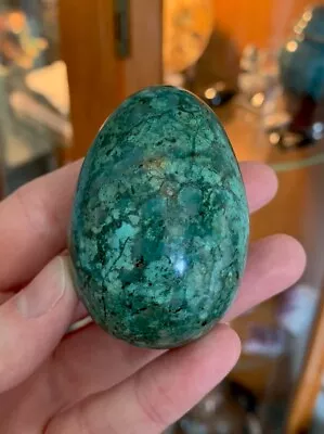 Beautiful Malachite Chrysocolla Egg Crystal Chakra Healing Feminine Energy • $30