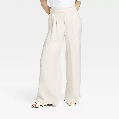 Women's High-Rise Wide Leg Pants - A New Day • $15.97