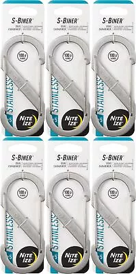 Nite Ize S-Biner Stainless Steel Dual Carabiner #5 - Stainless (6-Pack) • $25.59