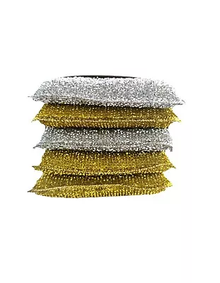 5x Scouring Scourer Pads Cleaning Washing Up Non Stick Scratch Pan Dish Cleaner • £4.15