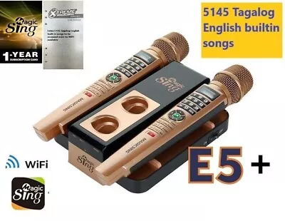 2023 MAGIC SING Karaoke E5+ 5145 Tagalog/Eng Songs WiFi 2 Wireless Mic 1YR Sub • $464.98