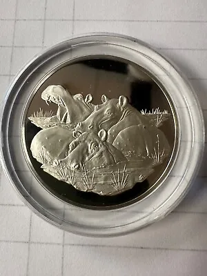 Franklin Mint East African Wild Life Society Gerenuks  2 Oz Proof Silver • $125