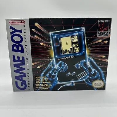 Nintendo GameBoy Compact Video Game System In Box W/ Papers Cables Tetris DMG-01 • $269.99