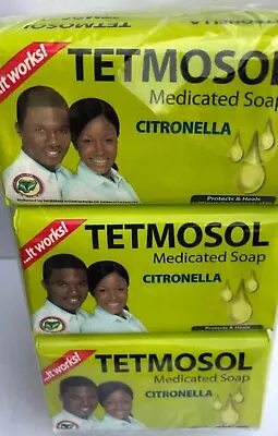 £7.99 • Buy Tetmosol Medicated Soap  3 Bars | Citronella | Authentic For Skin Body Soap 75g