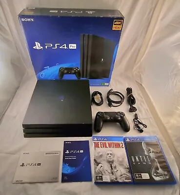 $300 • Buy Sony PlayStation 4 Pro 1TB Console - White In Great Condition Boxed With Games