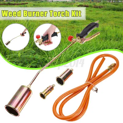 Portable Propane Weed Burner Torch Kits Garden Grass Shrub Killer With 3 Nozzles • $53.31