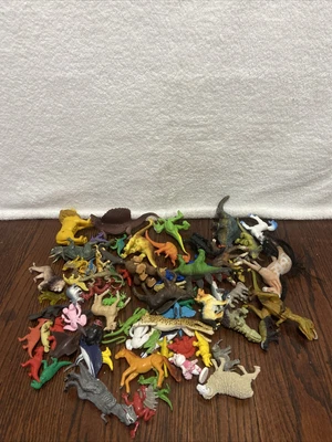 $29.99 • Buy Large Lot Of Dinosaur And Animal Toys - Rubber & Plastic - Vintage To Modern