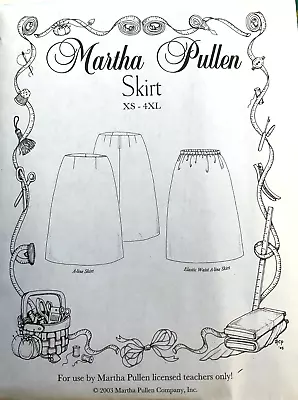 Martha Pullen - A-line Skirt Pattern Xs-4xl Vintage 2003 • $15.95