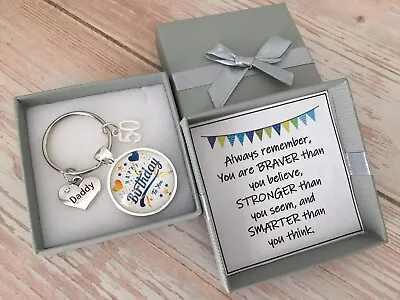 Personalised Birthday Gift Keyring Dad Son Grandson 18th 21st 50th Gift For Him • £6.99