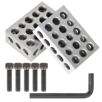 1-2-3 123 BLOCK SET 23 HOLES With Screws HEX KEY MATCHED PAIRS .0001  PRECISION • $24.29