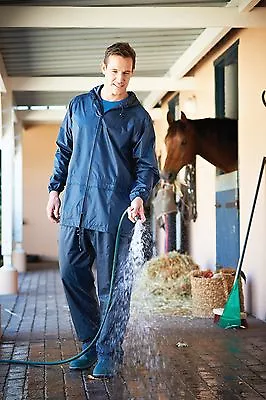 £24.99 • Buy Mens Regatta Adult 2 Piece Rain Suit Waterproof Jacket Trousers Set S-3xl Work 
