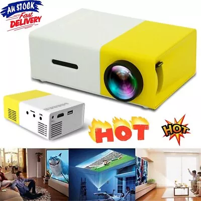 Mini Pocket YG300 Yellow 3D Projector LED HD 1080p Home Theater Cinema USB HDGV • $44.61