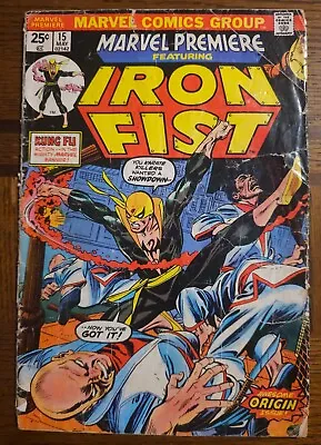 Marvel Premiere #15 Iron Fist 1974. 1st Appearance Of Iron Fist. • $20