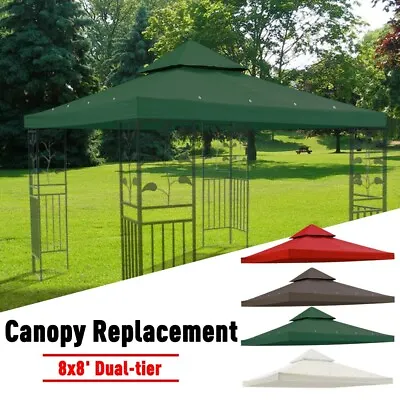 8x8' Gazebo Top Outdoor Canopy Replacement Cover UV30+ Patio Sunshade Backyard • $45.99