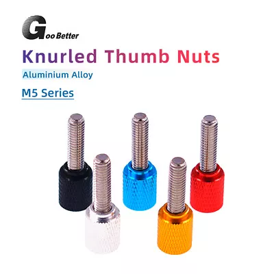 M5 5-100mm Thumb Screws Machine Bolts Knurled Aluminum Alloy/A2 Stainless Steel • £1.91