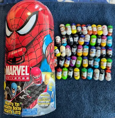 NEW Sealed SPIDERMAN ~ Marvel Universe ~ Mighty Beanz Collector Tin + 50 Lot • $44.99