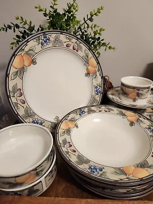 10 Piece Vintage Mikasa Garden Harvest Dinner & Salad PlatesBowlMugs + CAC29  • $38.48