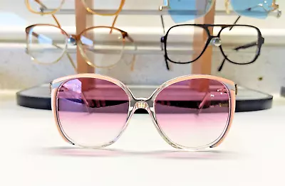 VINTAGE 80s Womens Sunglasses W/Custom Made Pink Gradient Lenses Style: Carmella • $25.99