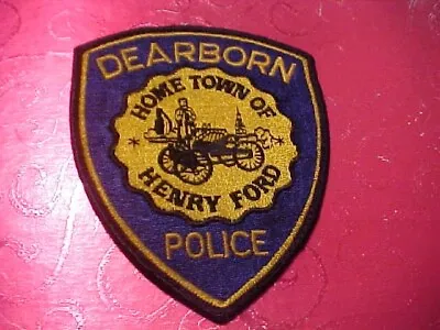 Dearborn Michigan Police Patch Shoulder Size Unused Older Heavy Not A Badge • $6.35