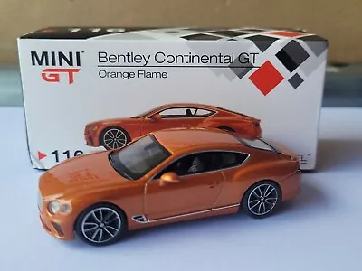 Mini Gt - Bentley Continental Gt [orange Flame] Near Mint 1:64 Sealed Box • $39.95