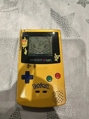 Nintendo GameBoy Color Pokemon Pikachu Pichu Special Edition Working • £85