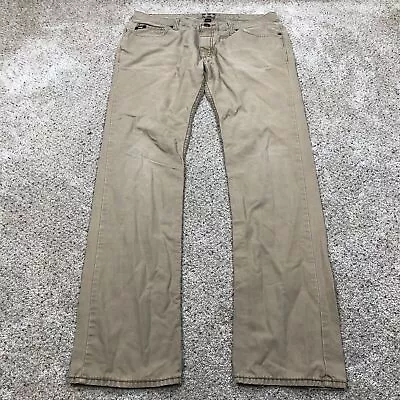 Vans Pants Mens 34 Beige Jeans Slim Straight Skating Denim Skinny Mens 34x32 • $15.10