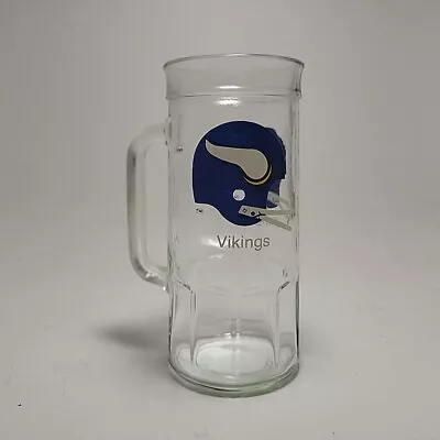 Vintage Fisher Peanuts Minnesota Vikings Helmet Logo NFL Glass Stein Beer Mug • $8