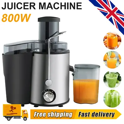 800W Juicer Machine Whole Fruit Vegetable Juice Maker Centrifugal Extractor 220V • £38.99