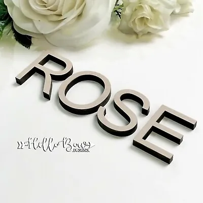 MDF BLOCK LETTERS 25cm TALL  LASER CUT WORDS NAMES PERSONALISED KIDS HOME DECORE • $4.90