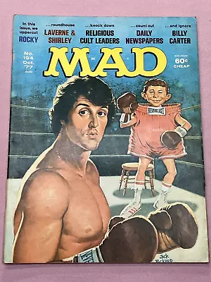 Mad Magazine Oct 1977 No 194 Rocky • $4.95