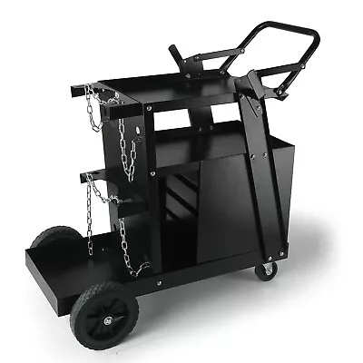 VEVOR Welding Cart 2-Tier 265 LBS Welder Cart With 4 Drawers 360° Swivel Wheels • $101.99
