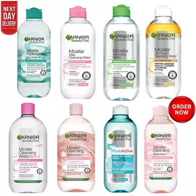 £7.89 • Buy Garnier Micellar Cleansing Water, Gentle Face Cleanser & Make-Up Remover 400ml