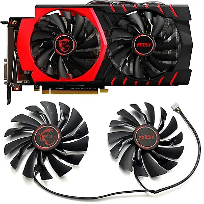 95mm Cooling Fan For MSI R9 390X 390 380/R7 370 GAMING Graphics Card Cooler Fans • £16.19