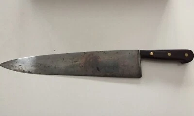 J.A. Henckels Twinworks Vintage Carbon Steel 14  Chef Knife 108-14  • $350