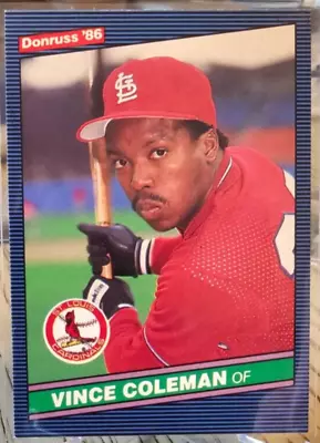 1986 Donruss Vince Coleman RC #181 St. Louis Cardinals NMT • $1.69