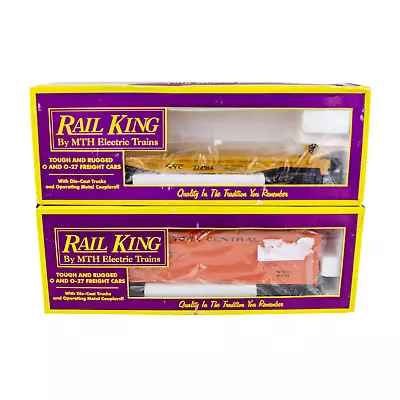 MTH Rail King New York Central Refrigerator Flat O & O-27 Model Train Car 2P Lot • $70.01