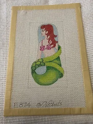 Jane Nichols Hp Needlepoint Mermaid Flipflop Eyeglass Case-e874 • $39